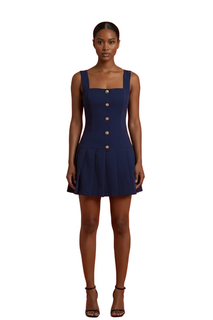 Womens Exclusive Button Skort Dress by Royal Closet