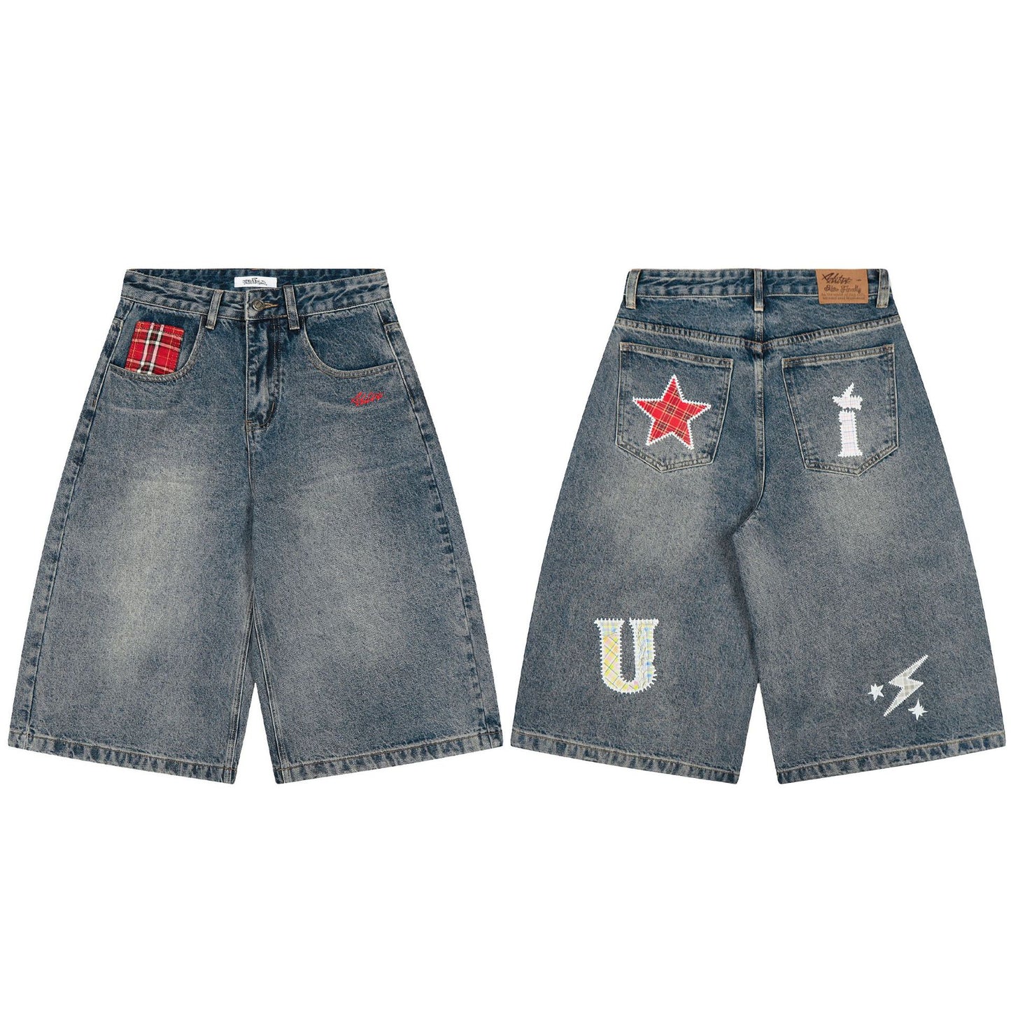 Patchwork Denim Shorts For Women by Royal Closet