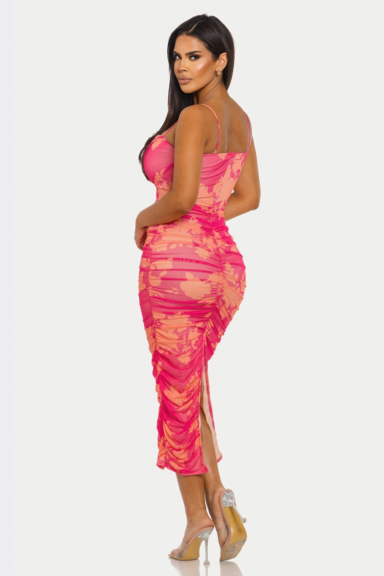 Sunset Bloom Mesh Dress by Royal Closet