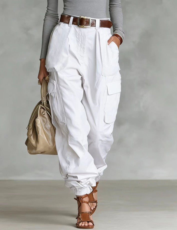 Relaxed-fit Wide-leg Casual Trousers For Women by Royal Closet
