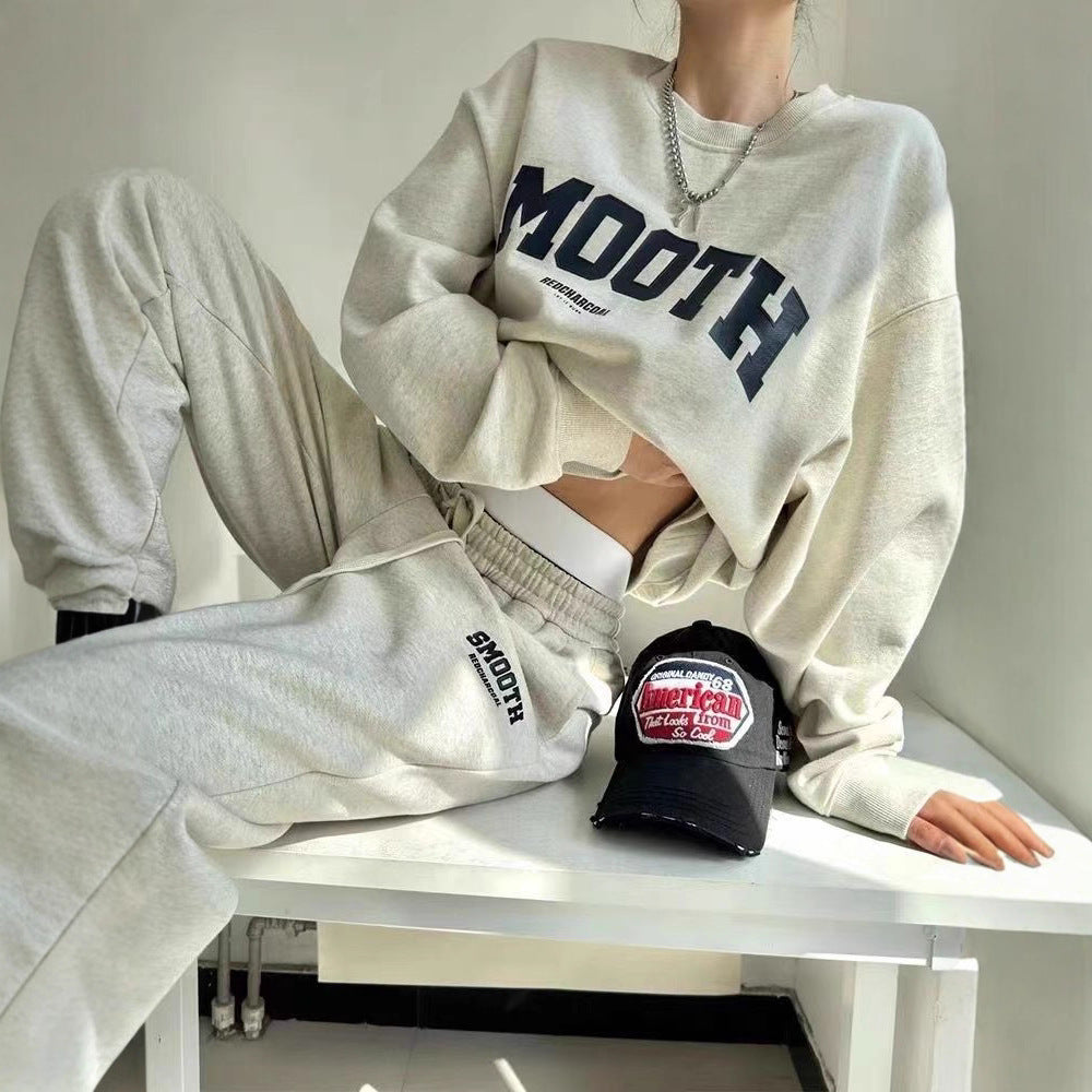 Gray Hoodie And Pants Two-piece Set by Royal Closet