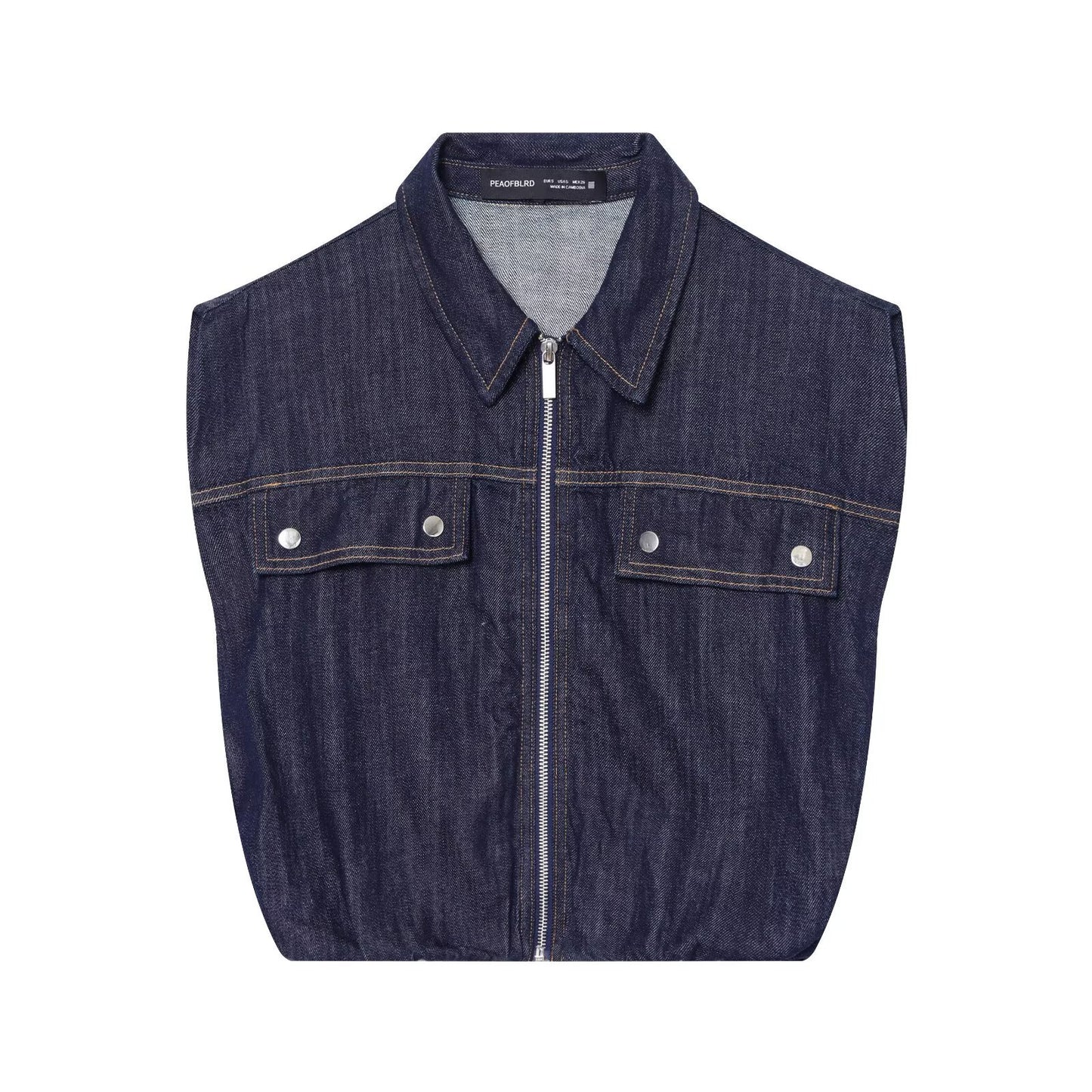 Sleeveless denim vest+denim suit by eprolo