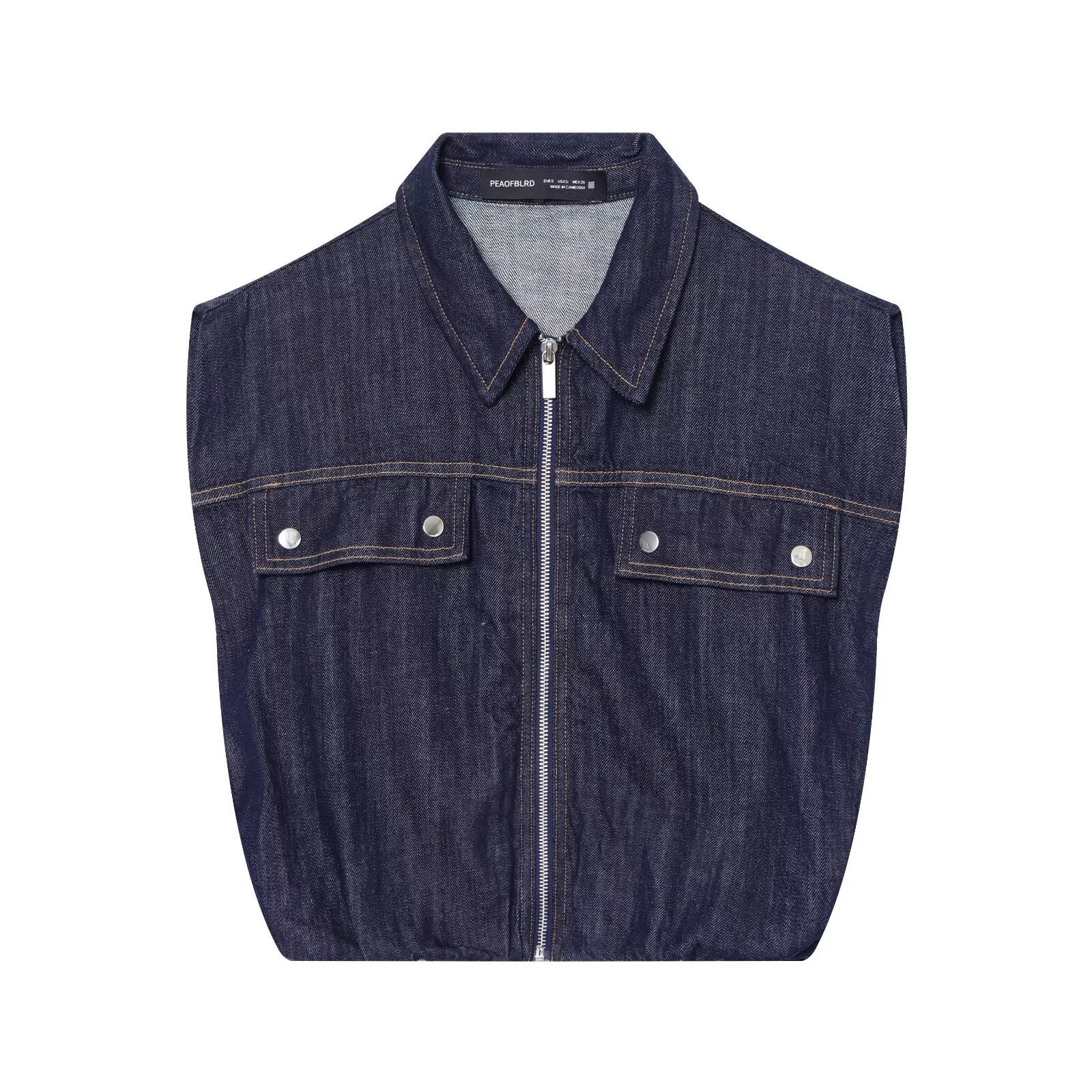 Sleeveless denim vest+denim suit by eprolo