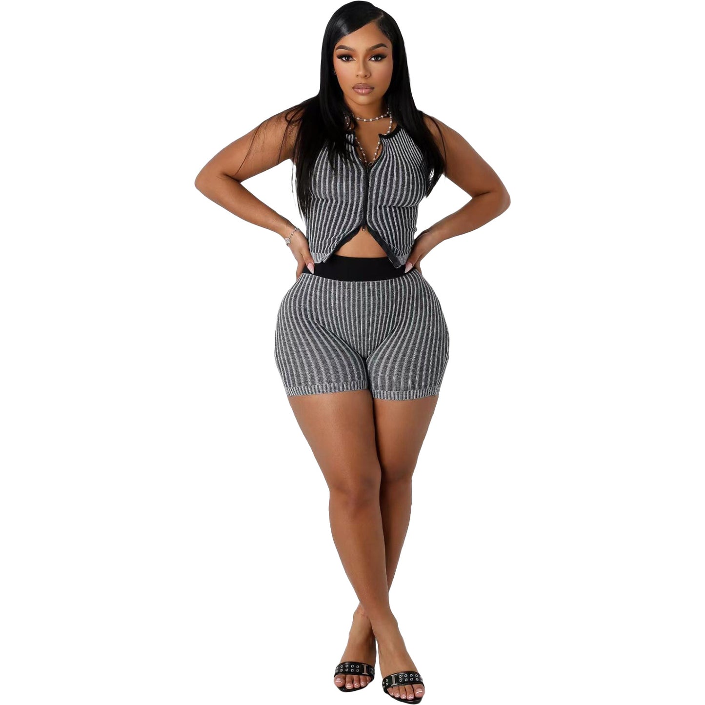Sleeveless top and shorts set by eprolo