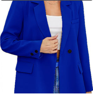 Women's New Solid Color Fashion Casual Suit Short Jacket by Royal Closet
