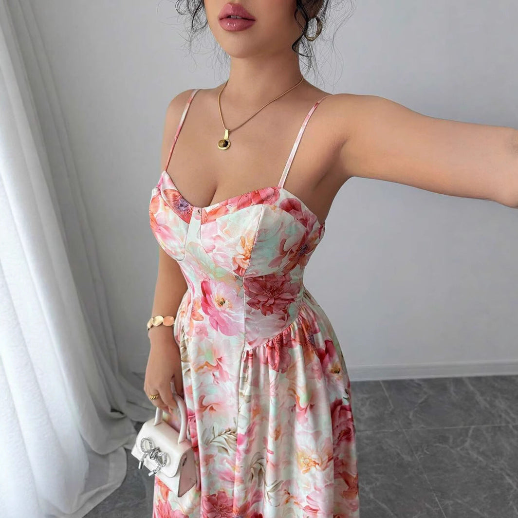 Womens Summer Floral Pattern Dress by MELI