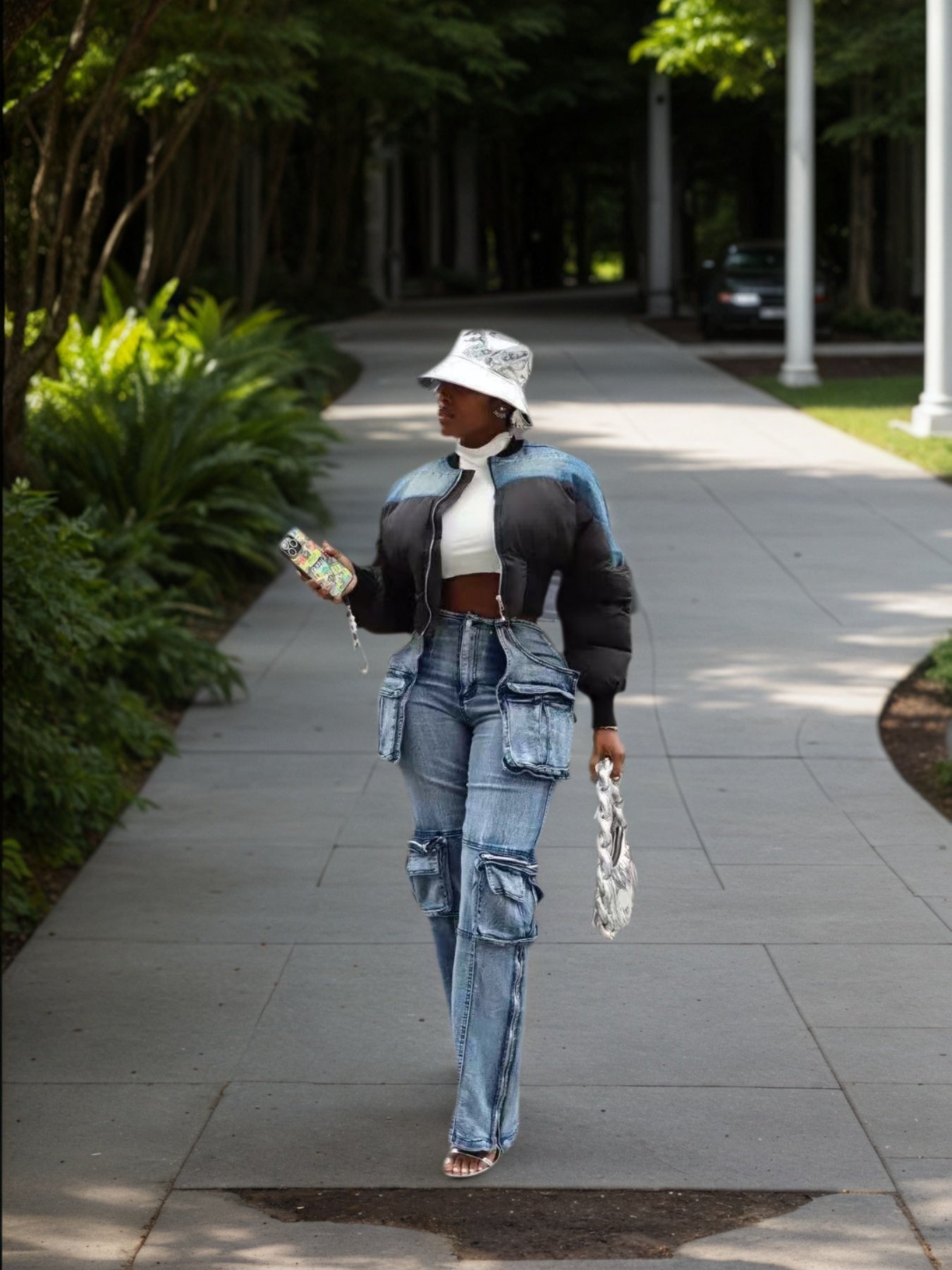 Womens Mid-waisted Straight-cut Jeans by Royal Closet
