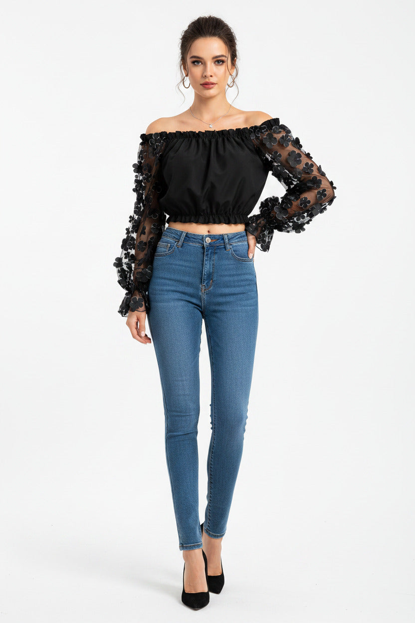Floral Chiffon Blouse by Royal Closet