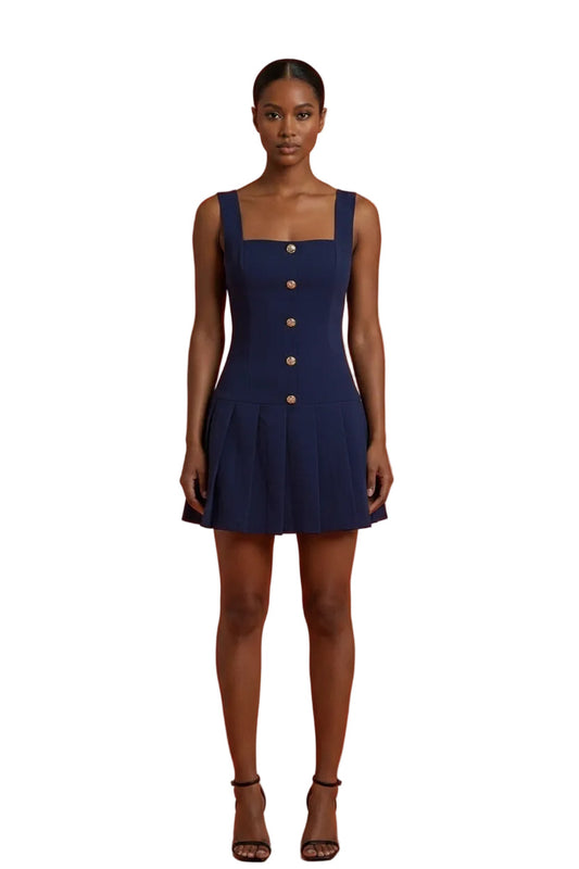 Womens Exclusive Button Skort Dress by Royal Closet