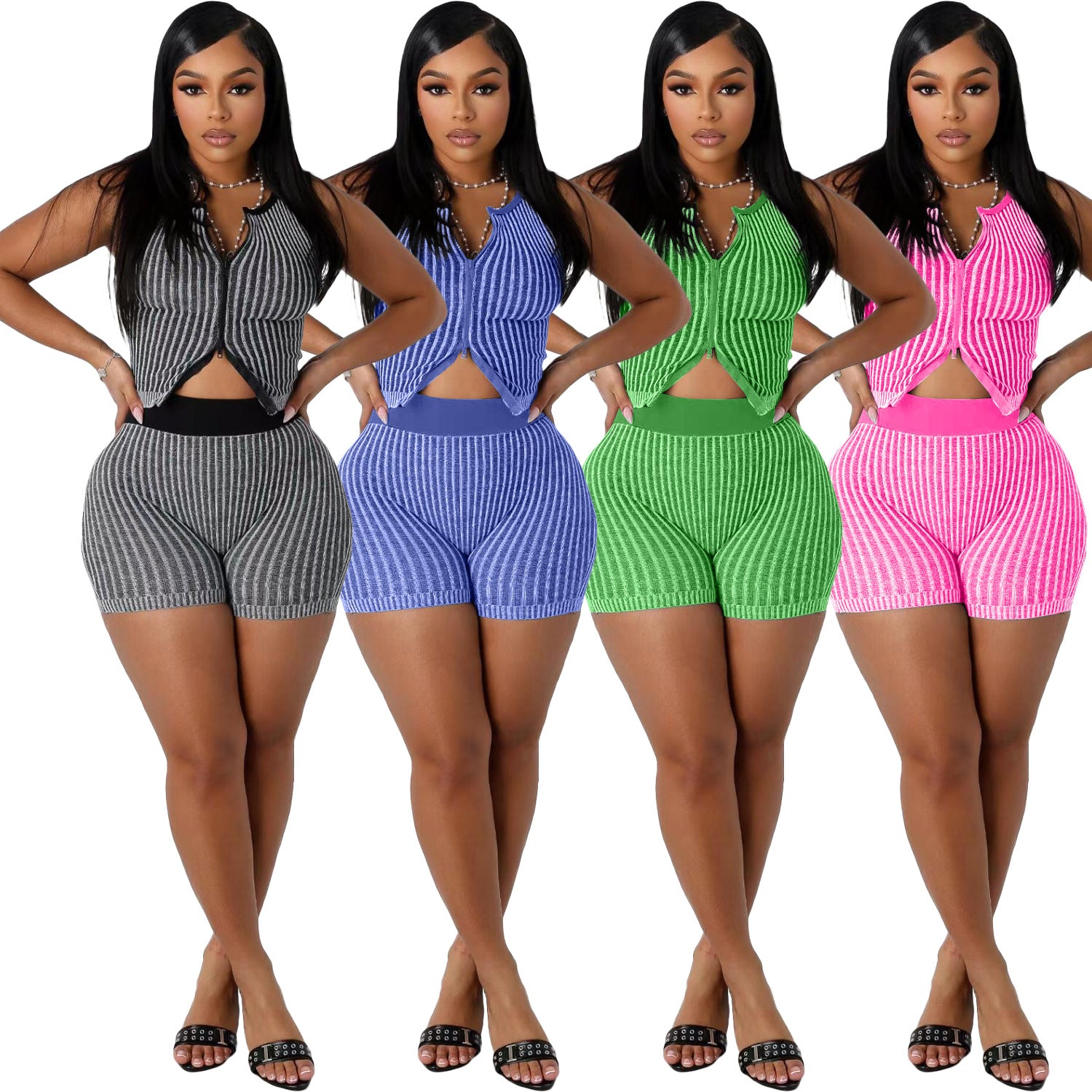 Sleeveless top and shorts set by eprolo