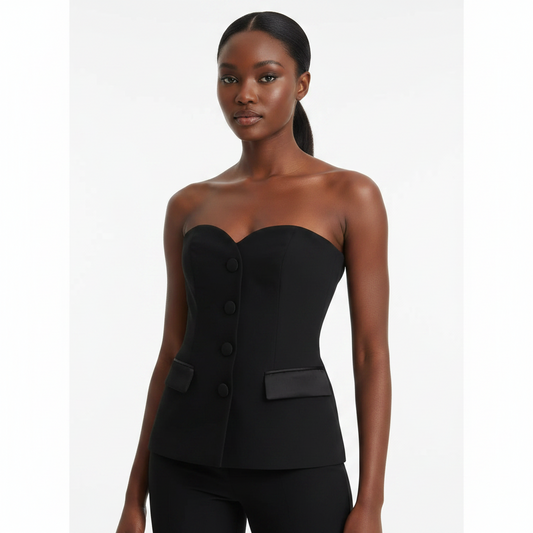 New Summer Spliced Corset Top by Royal Closet