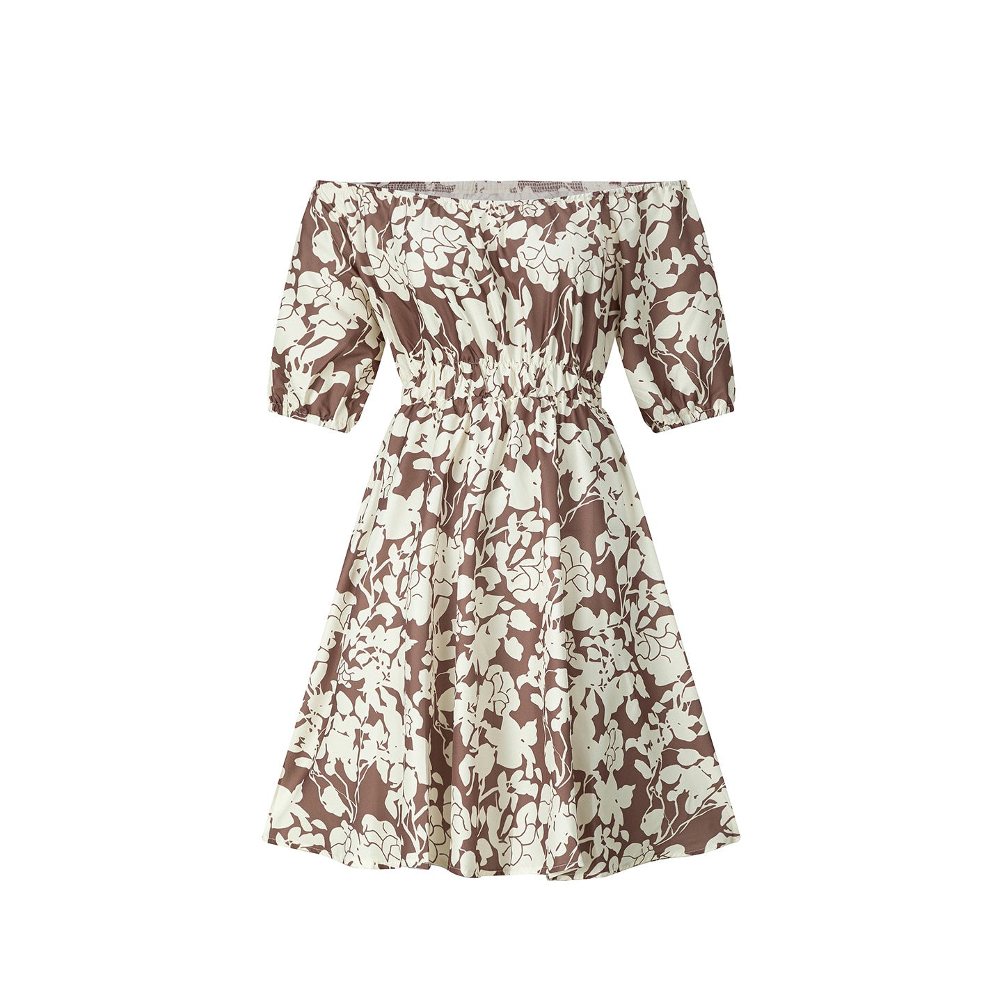 Short sleeved loose floral print dress for women by eprolo