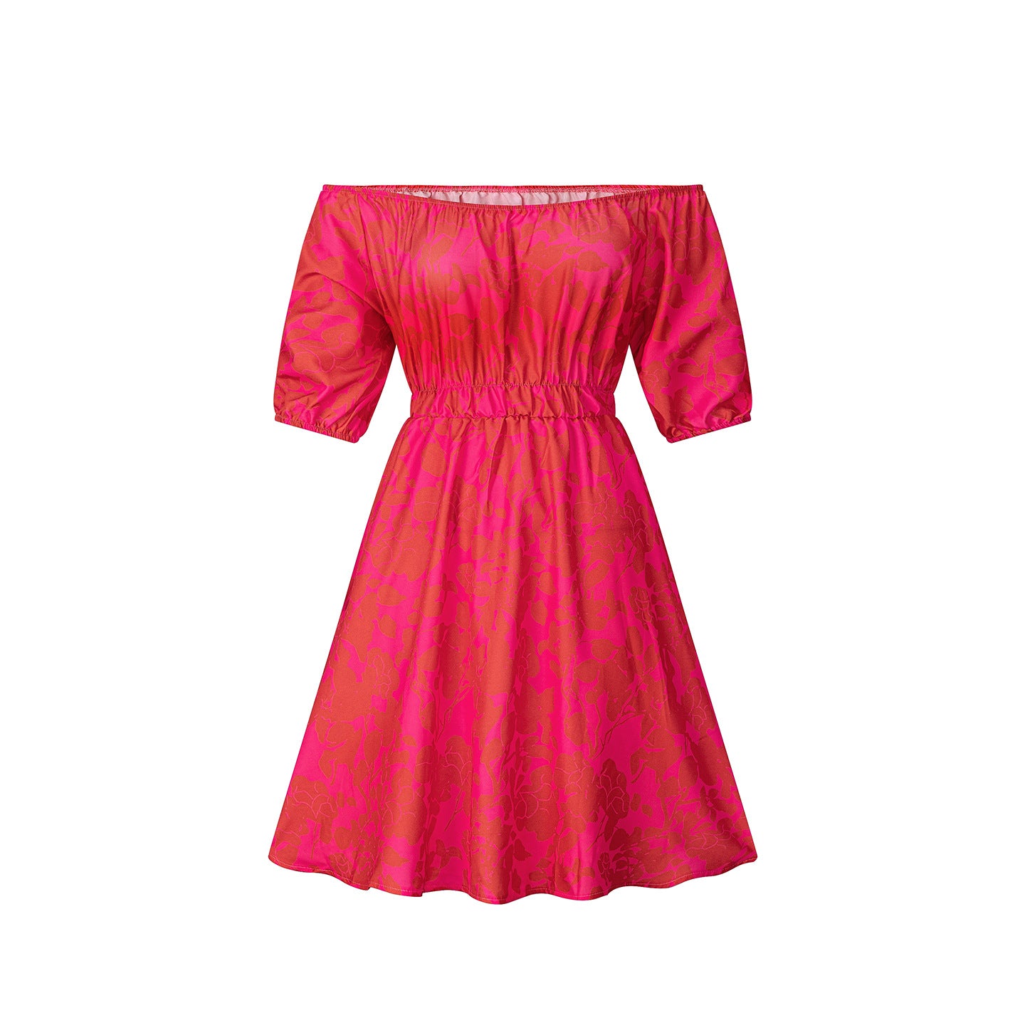 Short sleeved loose floral print dress for women by eprolo