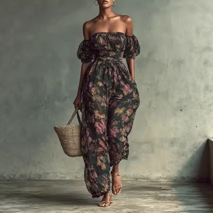 Womens Floral Design Jumpsuit by Royal Closet