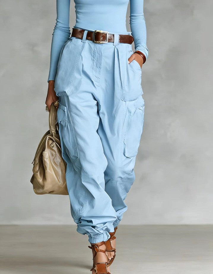 Relaxed-fit Wide-leg Casual Trousers For Women by Royal Closet