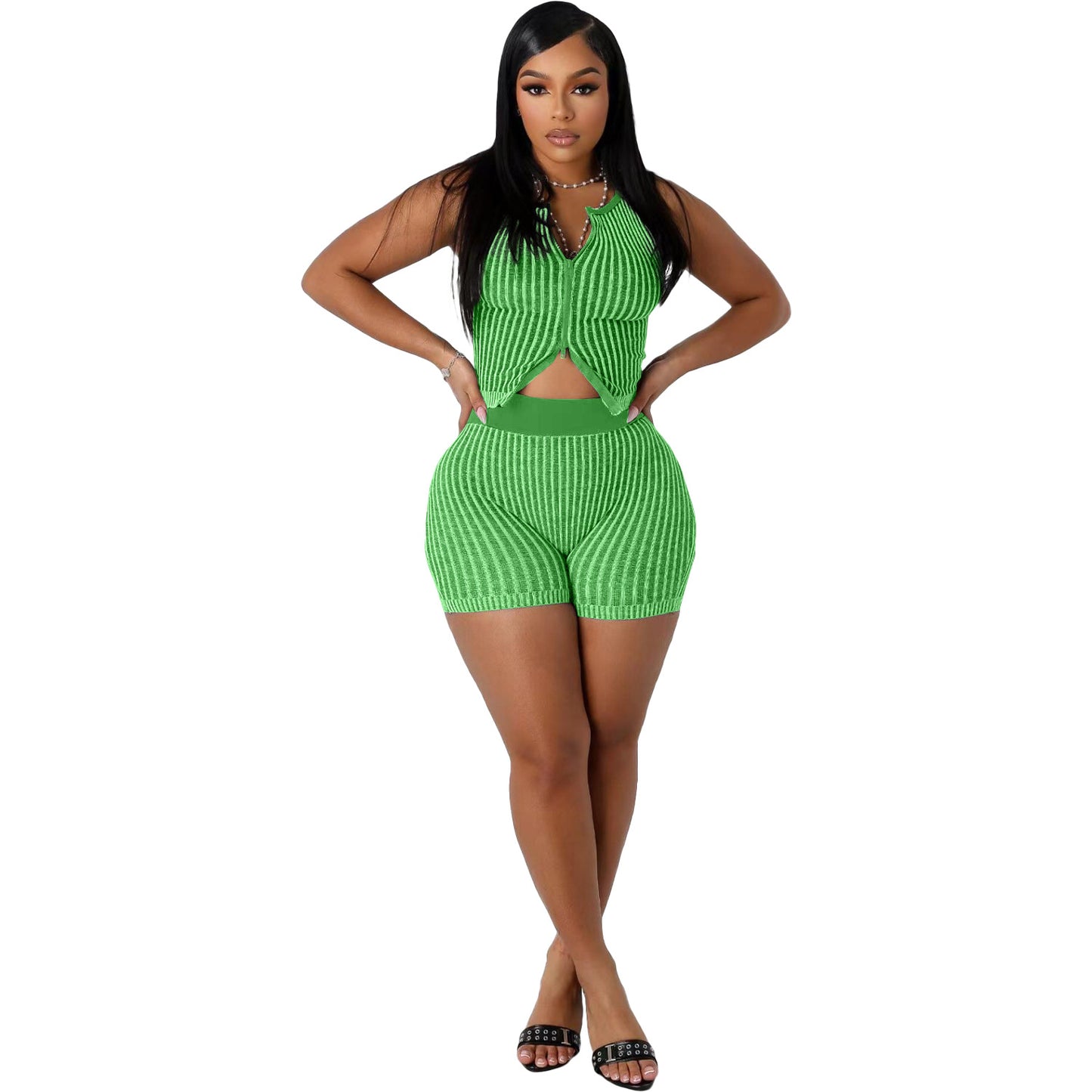 Sleeveless top and shorts set by eprolo