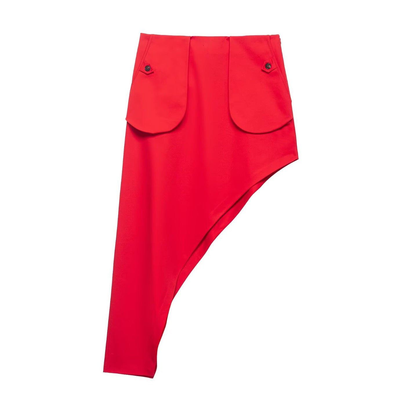 Asymmetric pocket decoration skirt on the street by eprolo