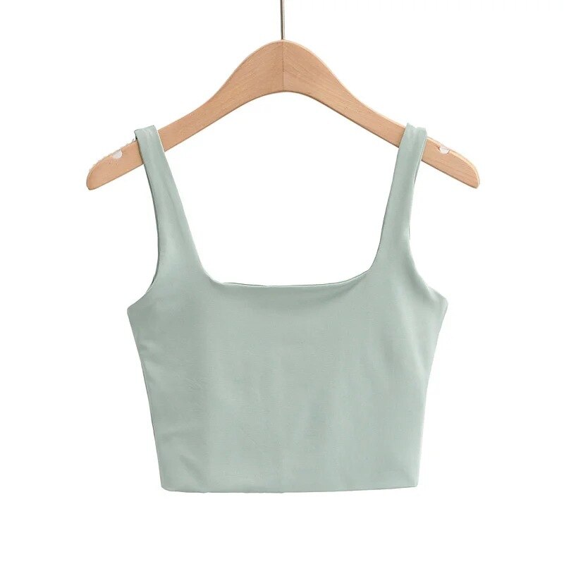 Summer Women Sexy Sleeveless Tops Fashion Short Square Collar Tank Tops 6 Colors by eprolo