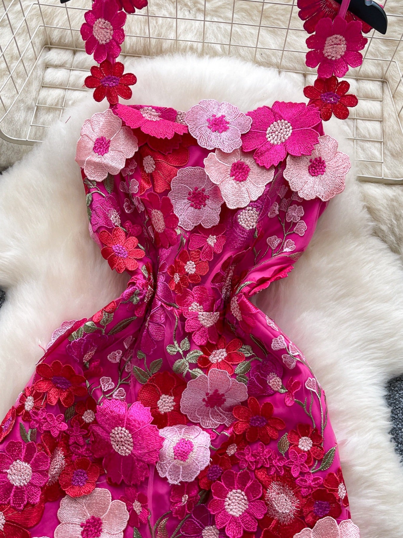 Floral Tie Waist Mini Dress by Trendsi