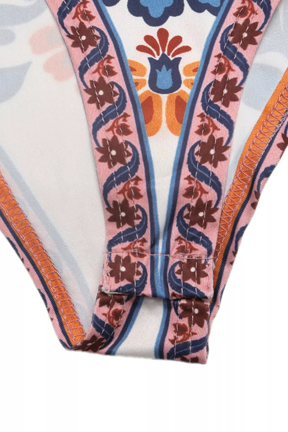Floral Print One-Shoulder Tie Bodysuit by Trendsi