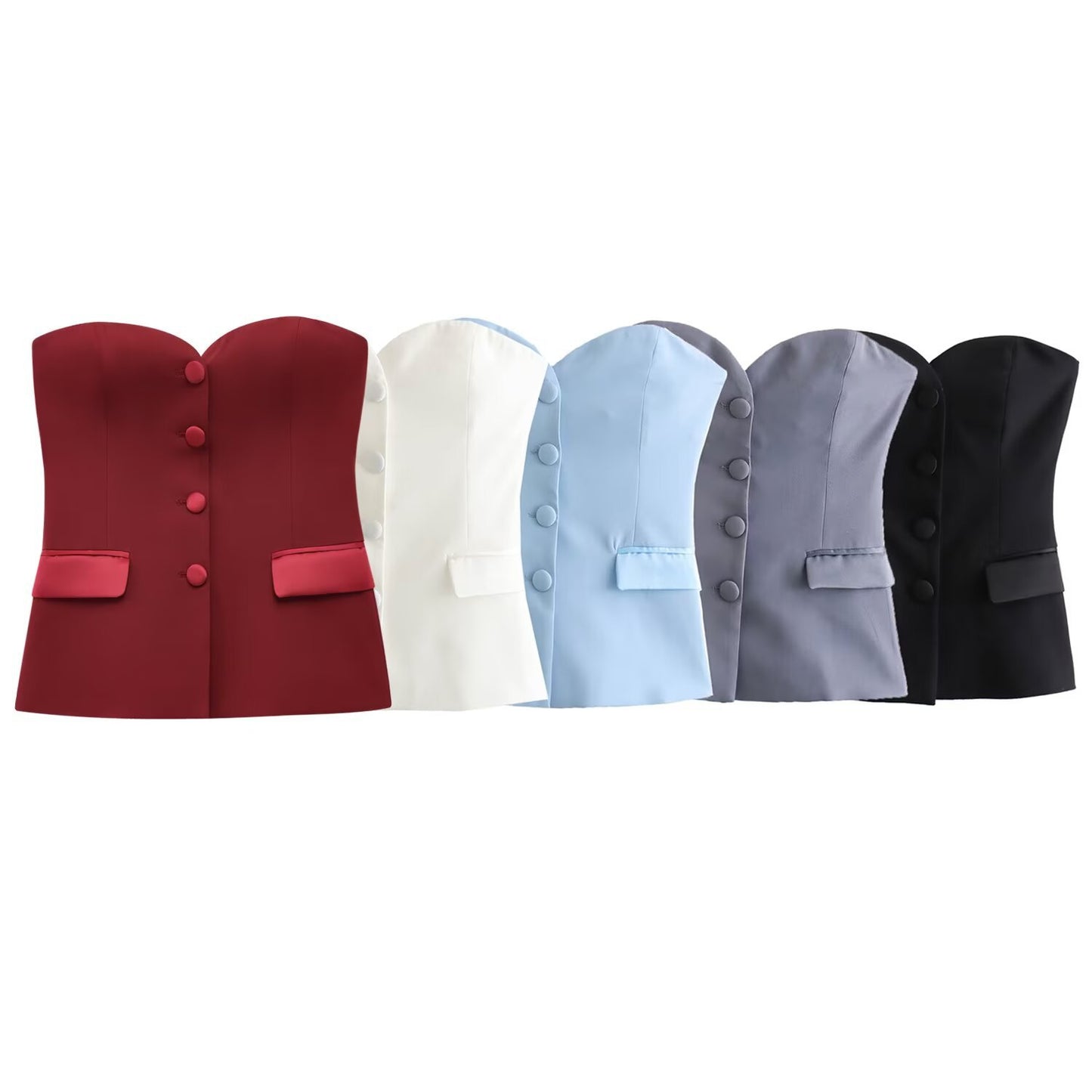 New Summer Spliced Corset Top by Royal Closet