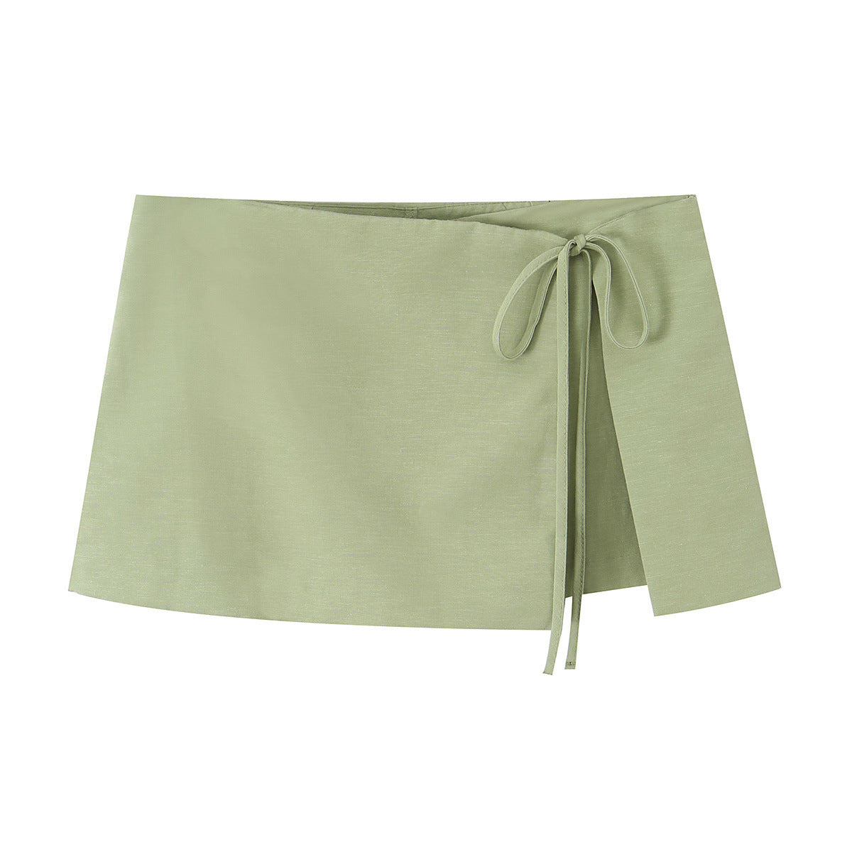 Bow tie hanging neck collar top+skirt and pants set by eprolo