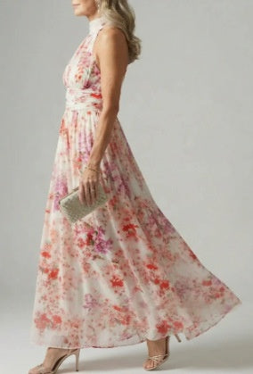 American Floral-print Summer Seaside Resort Dress by MELI