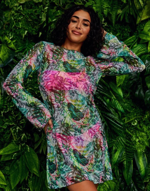 Women's Floral Printed Dress by Royal Closet