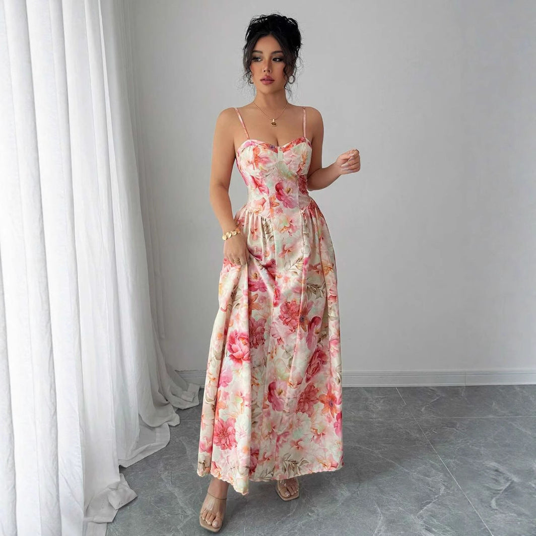 Womens Summer Floral Pattern Dress by MELI