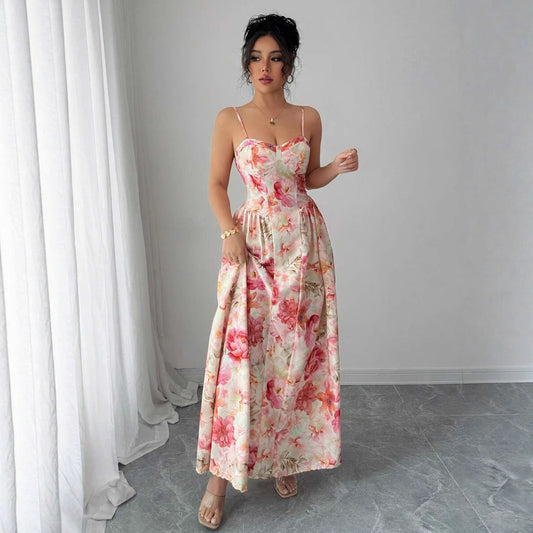 Womens Summer Floral Pattern Dress by MELI