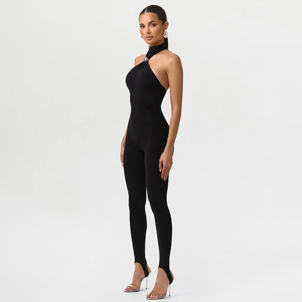 Women's Tight-Fitting Athletic Jumpsuit by Royal Closet