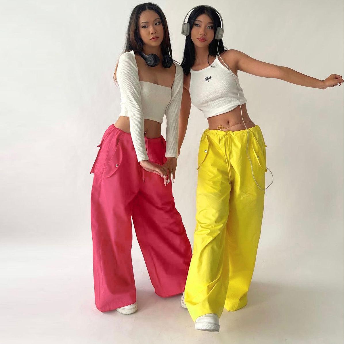 Solid-color Lace-up Pants by Royal Closet