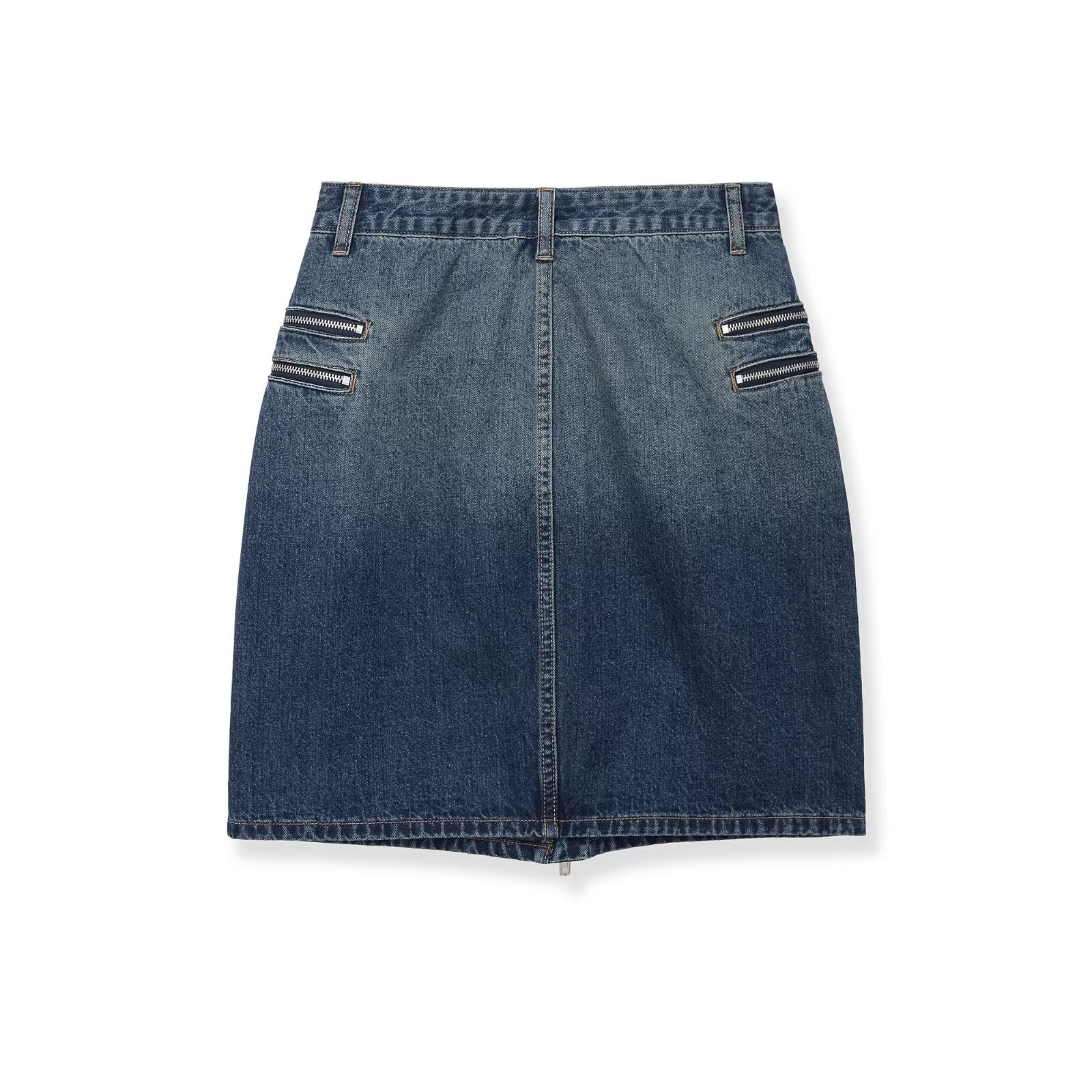 Mid waist casual denim Midi skirt by eprolo