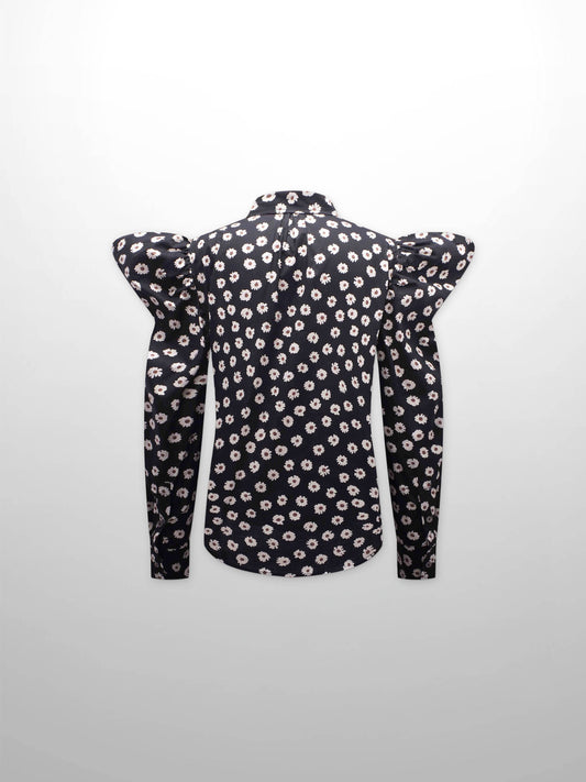 Puff Sleeve Blouse-Flower Poppy by MELI