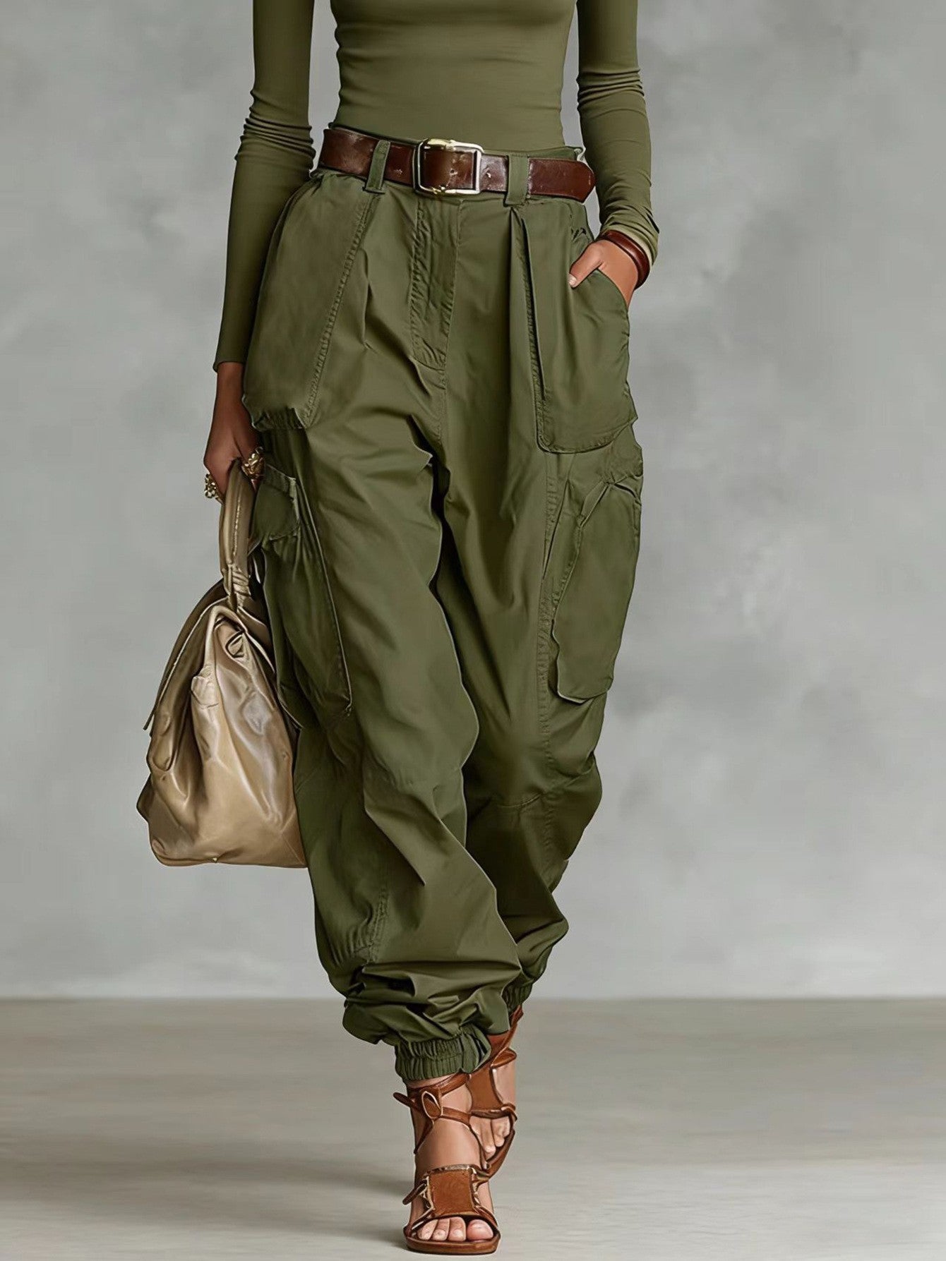 Relaxed-fit Wide-leg Casual Trousers For Women by Royal Closet