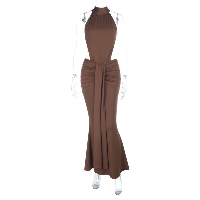 Beach Vacation Halter Neck Backless Evening Dress Womens by Royal Closet