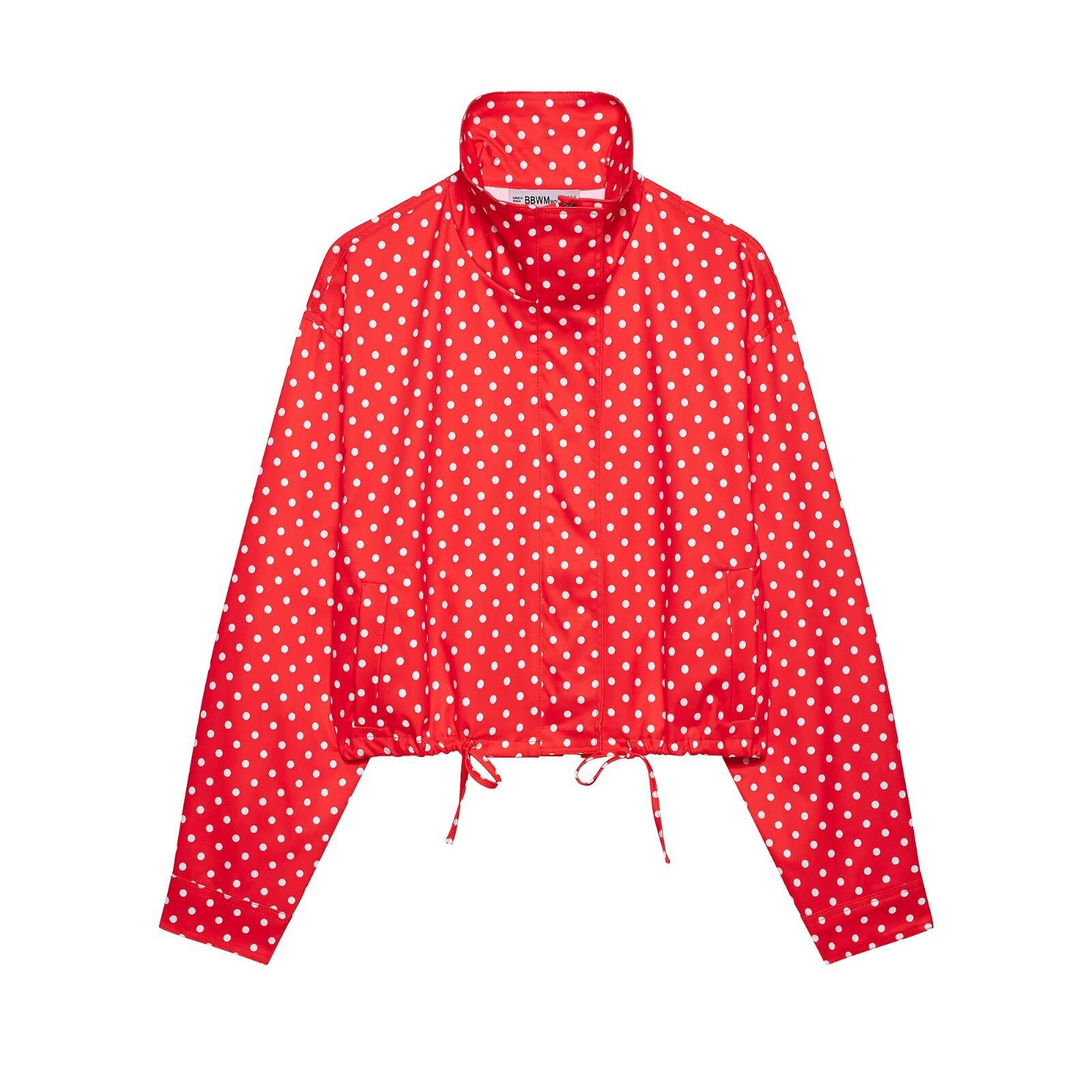 Wave dot bubble sleeve jacket+shorts set by eprolo