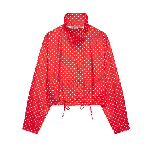 Wave dot bubble sleeve jacket+shorts set by eprolo