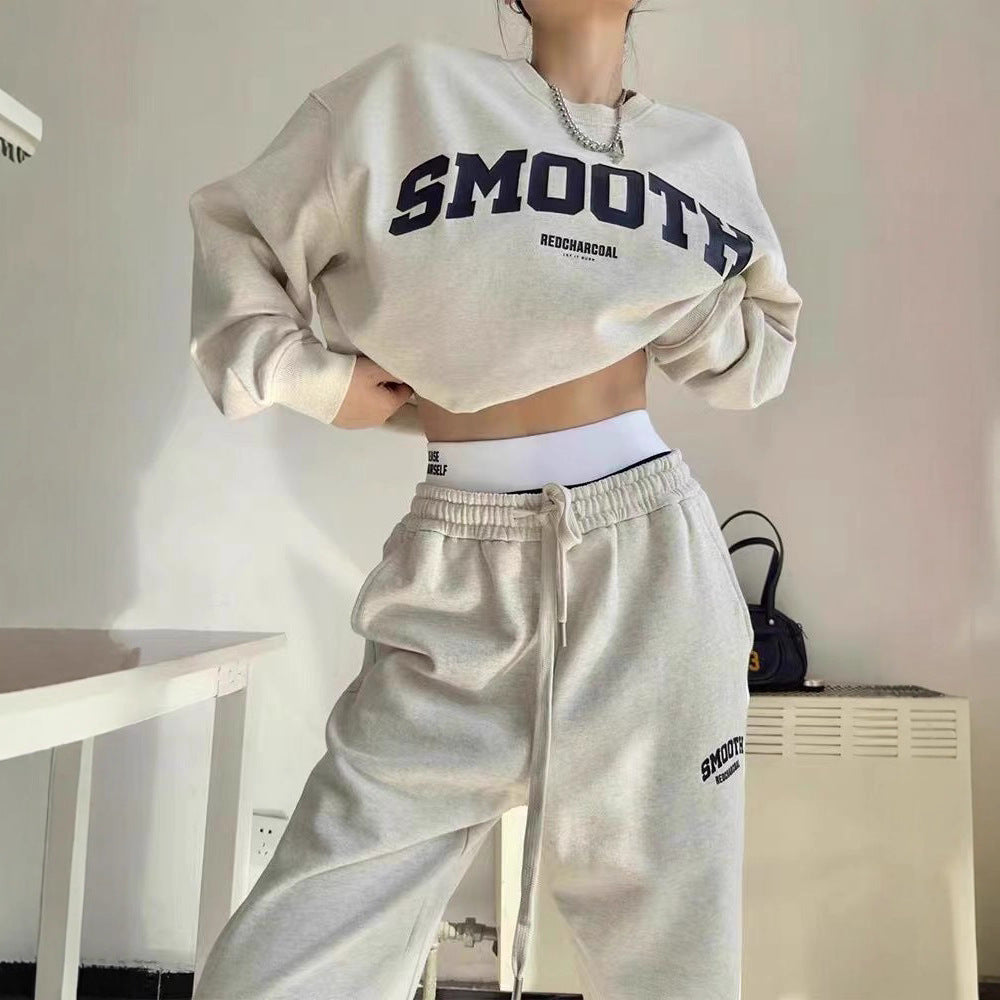 Gray Hoodie And Pants Two-piece Set by Royal Closet