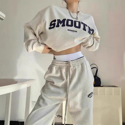 Gray Hoodie And Pants Two-piece Set by Royal Closet