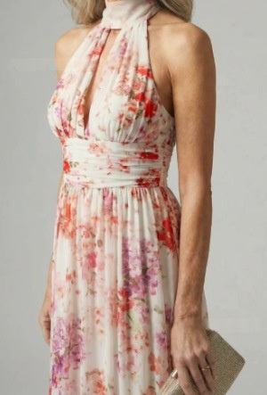American Floral-print Summer Seaside Resort Dress by MELI