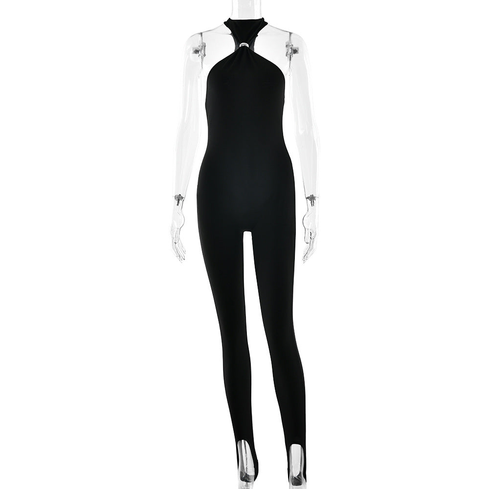 Women's Tight-Fitting Athletic Jumpsuit by Royal Closet