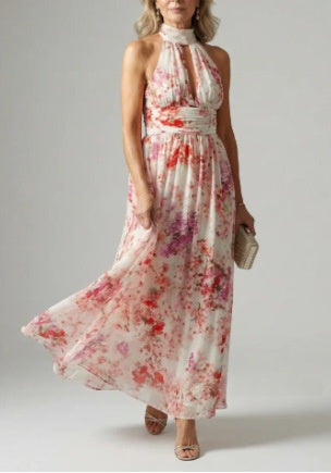 American Floral-print Summer Seaside Resort Dress by MELI