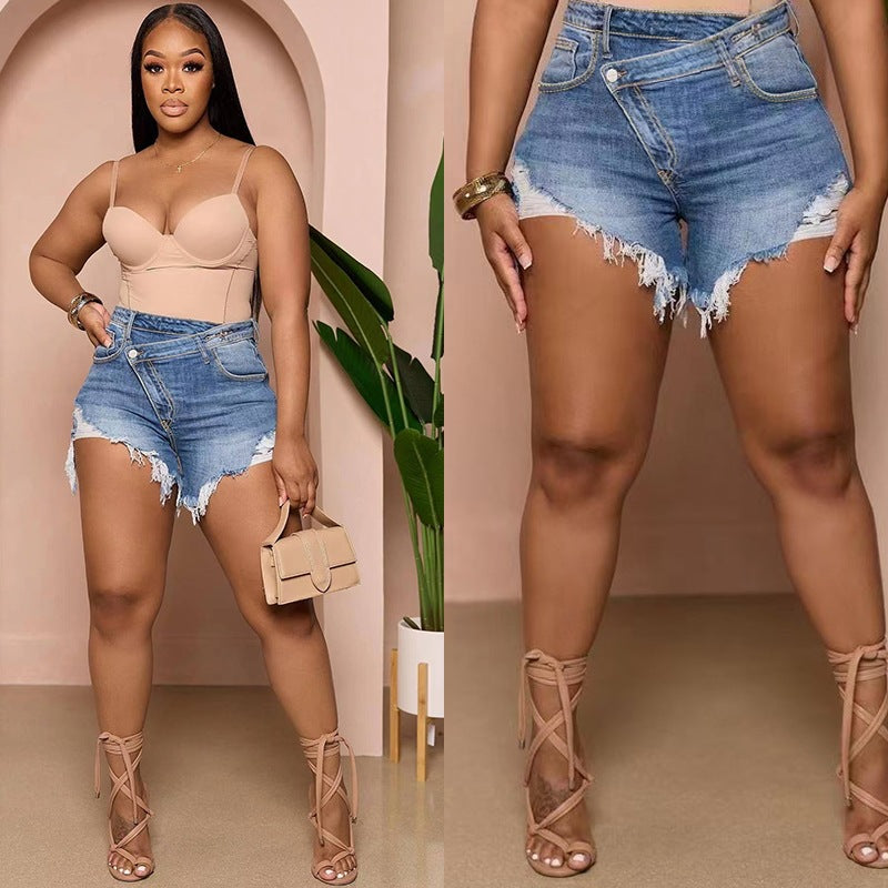 Fashion Personality Denim Shorts For Women by Royal Closet