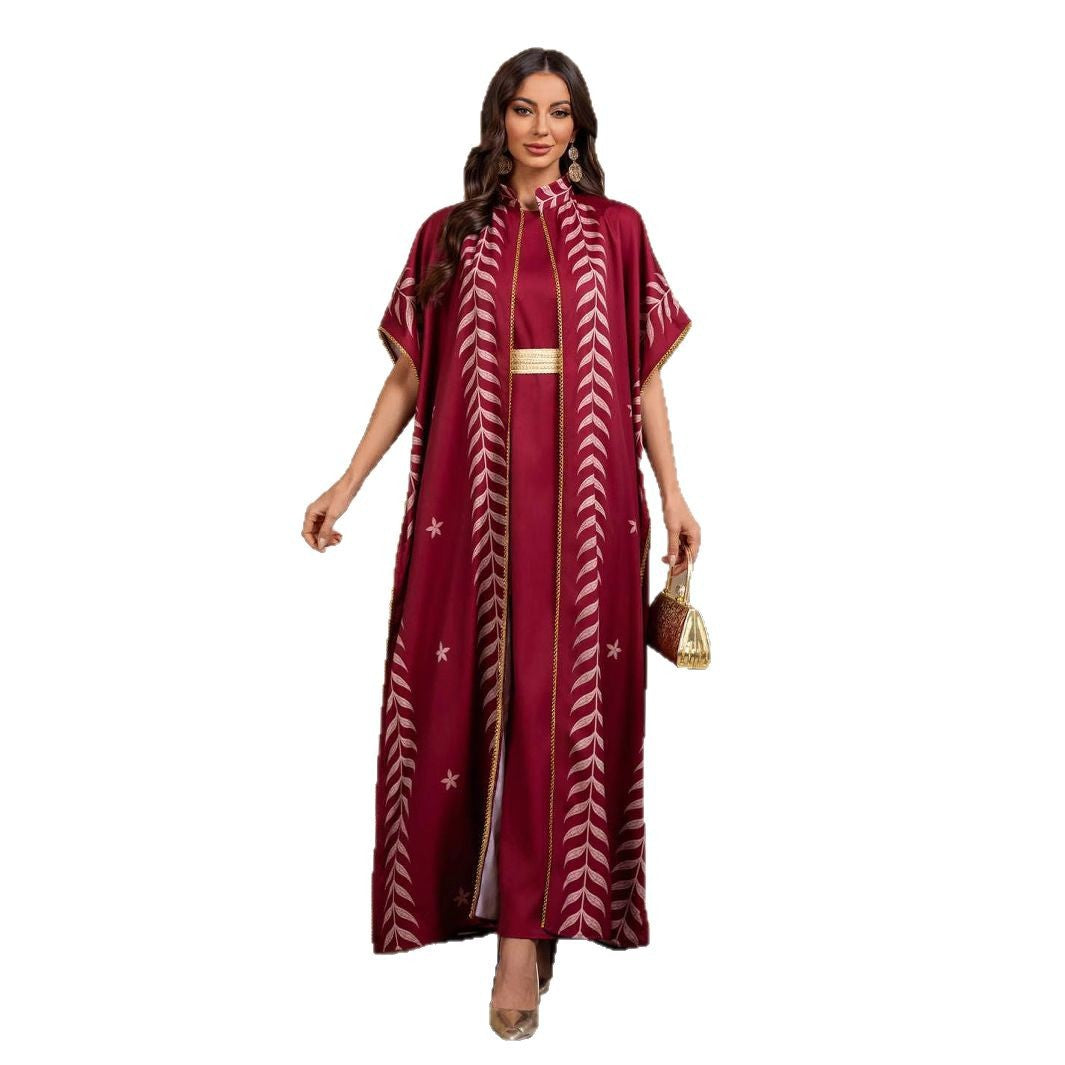 Short sleeved printed dress two-piece set by eprolo
