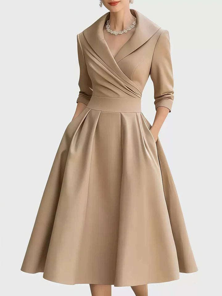 Elegant Formal Waist-tight Dress Slimming Elegant Long Sleeve