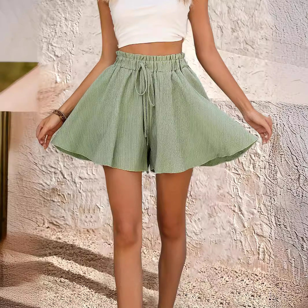 Women's Summer Solid Color Shorts Pantskirt by Royal Closet