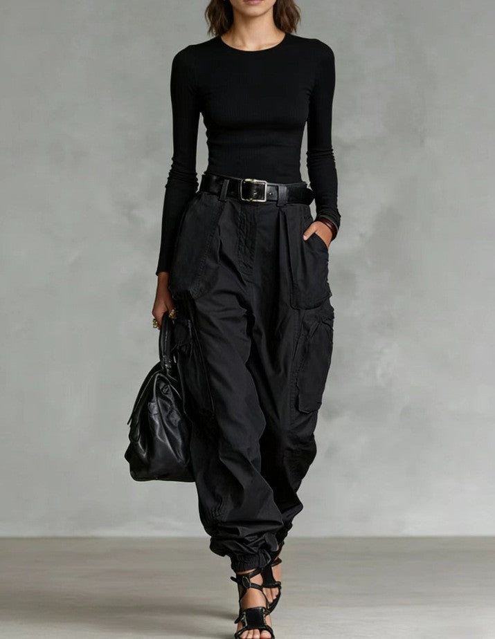 Relaxed-fit Wide-leg Casual Trousers For Women by Royal Closet
