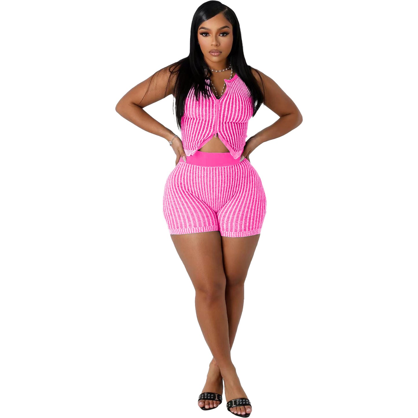 Sleeveless top and shorts set by eprolo