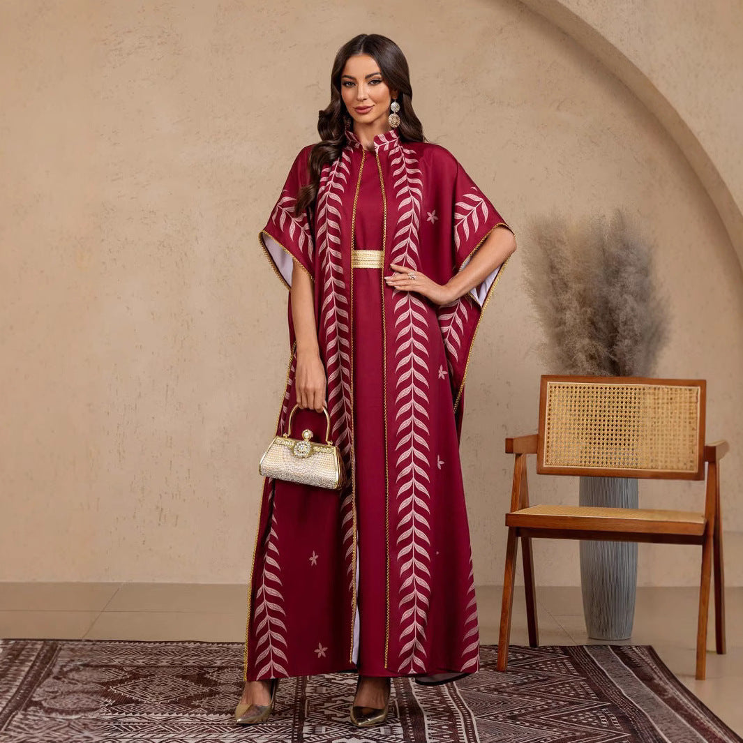 Short sleeved printed dress two-piece set by eprolo